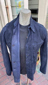 Midnight Blue Reversable Italian Lambskin